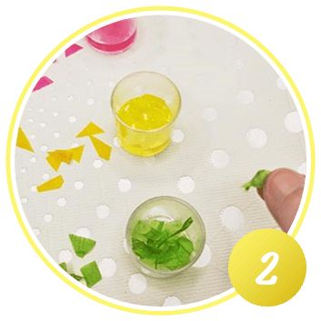 Malen mit nassem Krepp Schritt 2